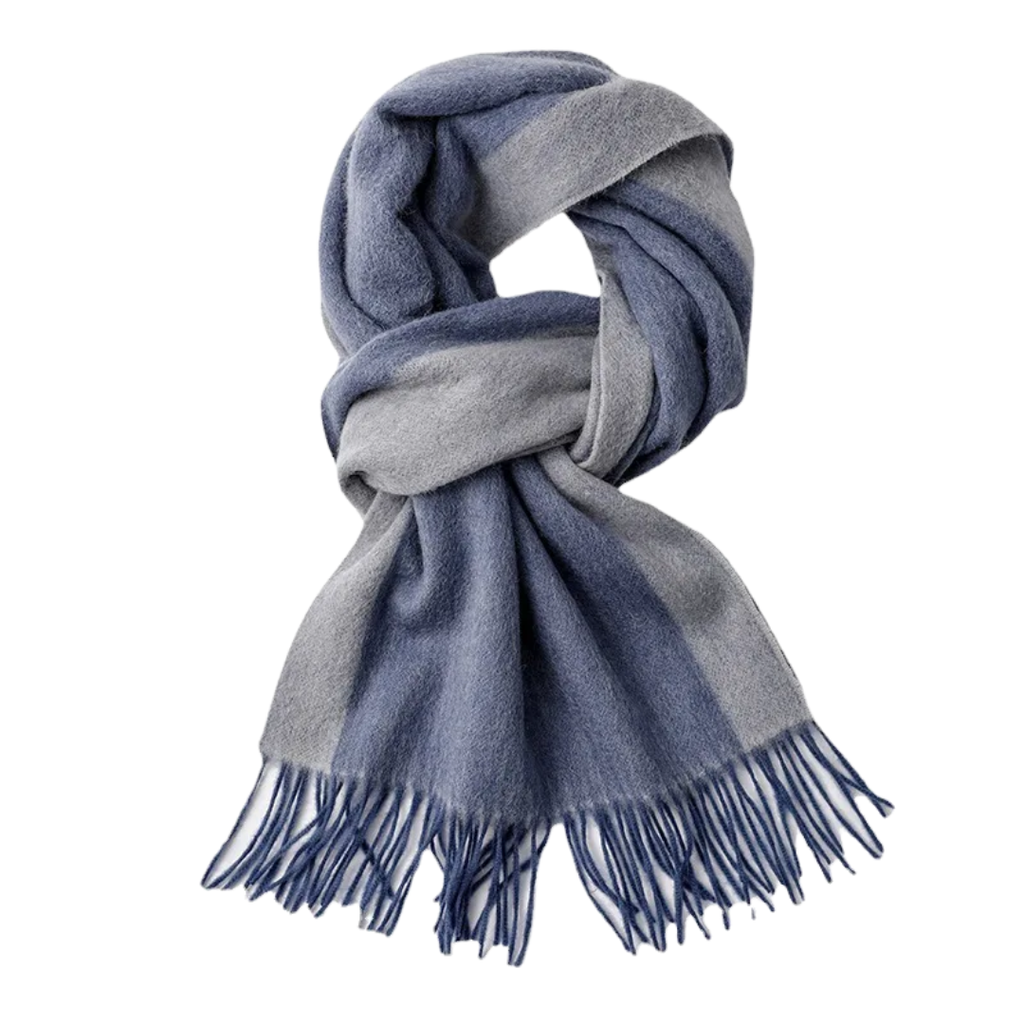 Sloane Wool Scarf, Black Cream