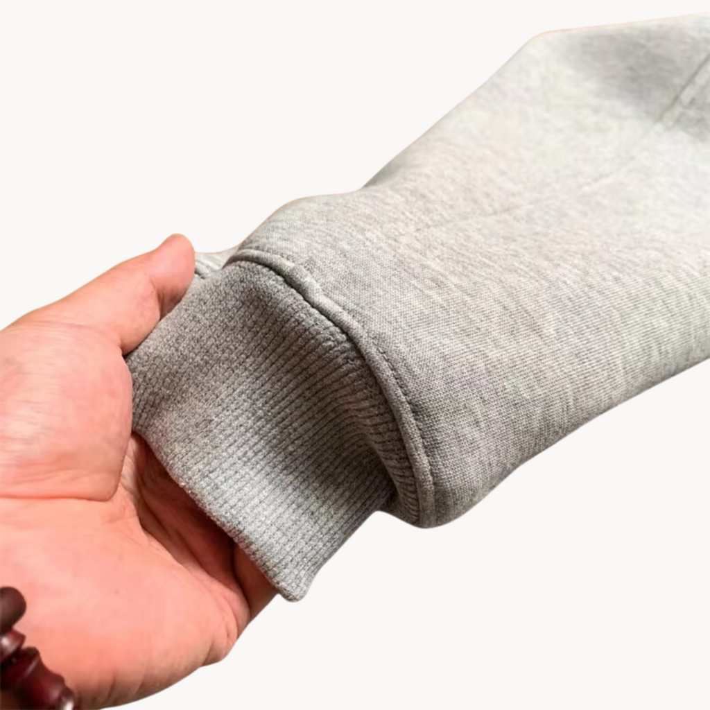 Suéter Than con Cierre de Cuarto y Capucha