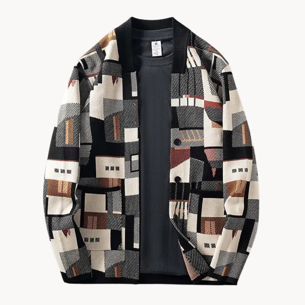 Cardigan Faye de Punto Abstracto