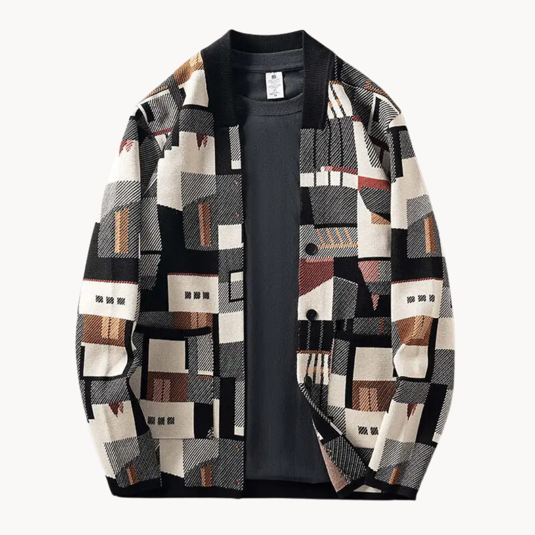 Cardigan Faye de Punto Abstracto