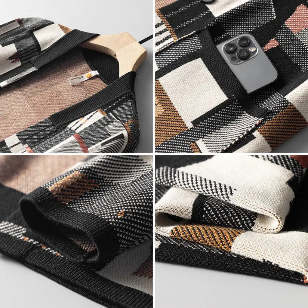 Cardigan Faye de Punto Abstracto