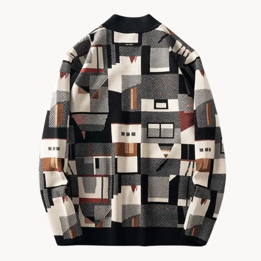 Cardigan Faye de Punto Abstracto