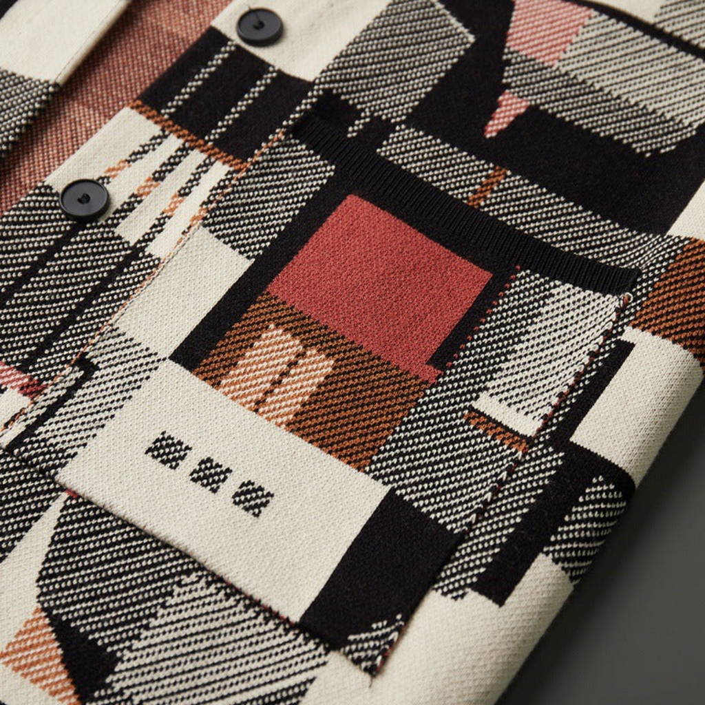 Cardigan Faye de Punto Abstracto