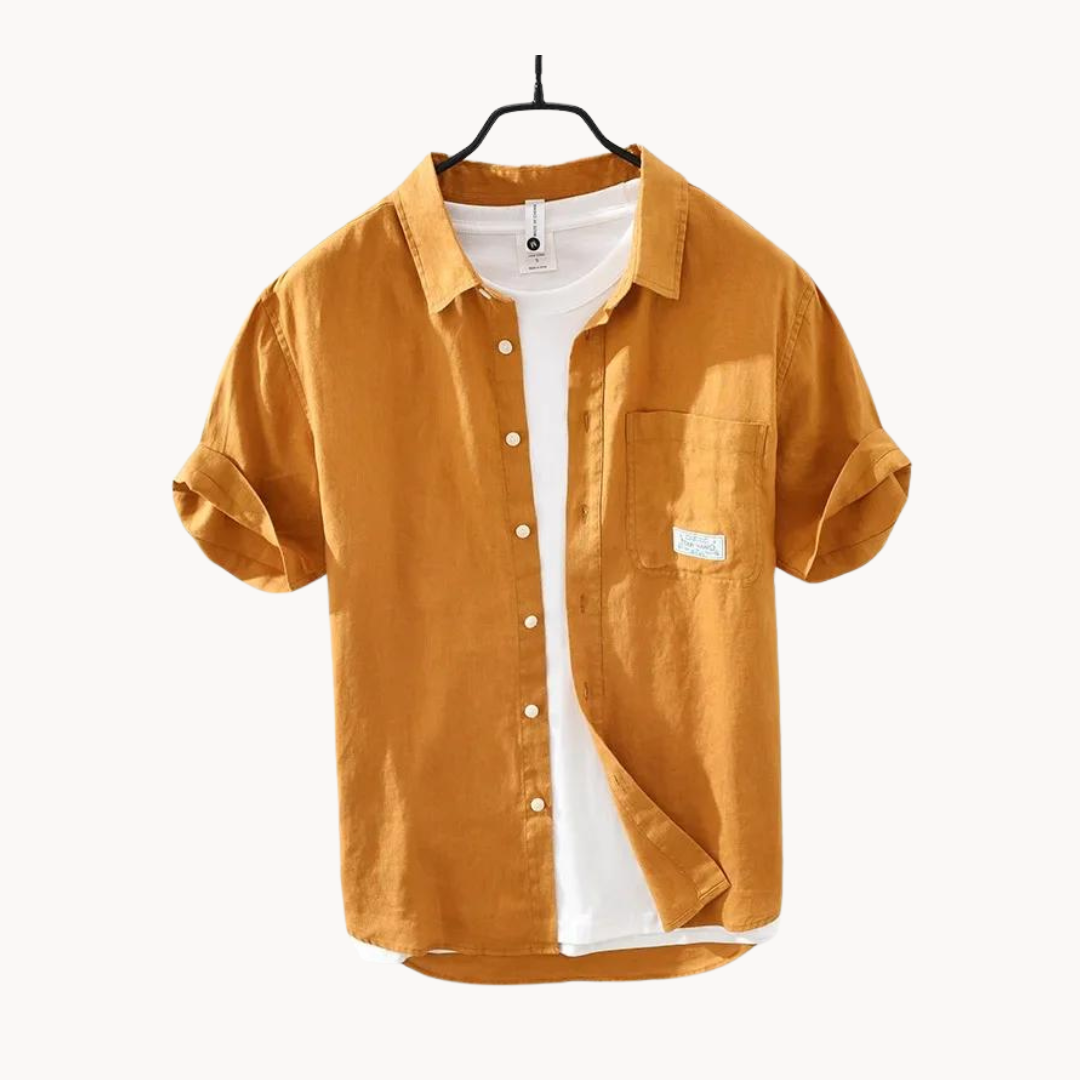 Silvio linen short-sleeved shirt