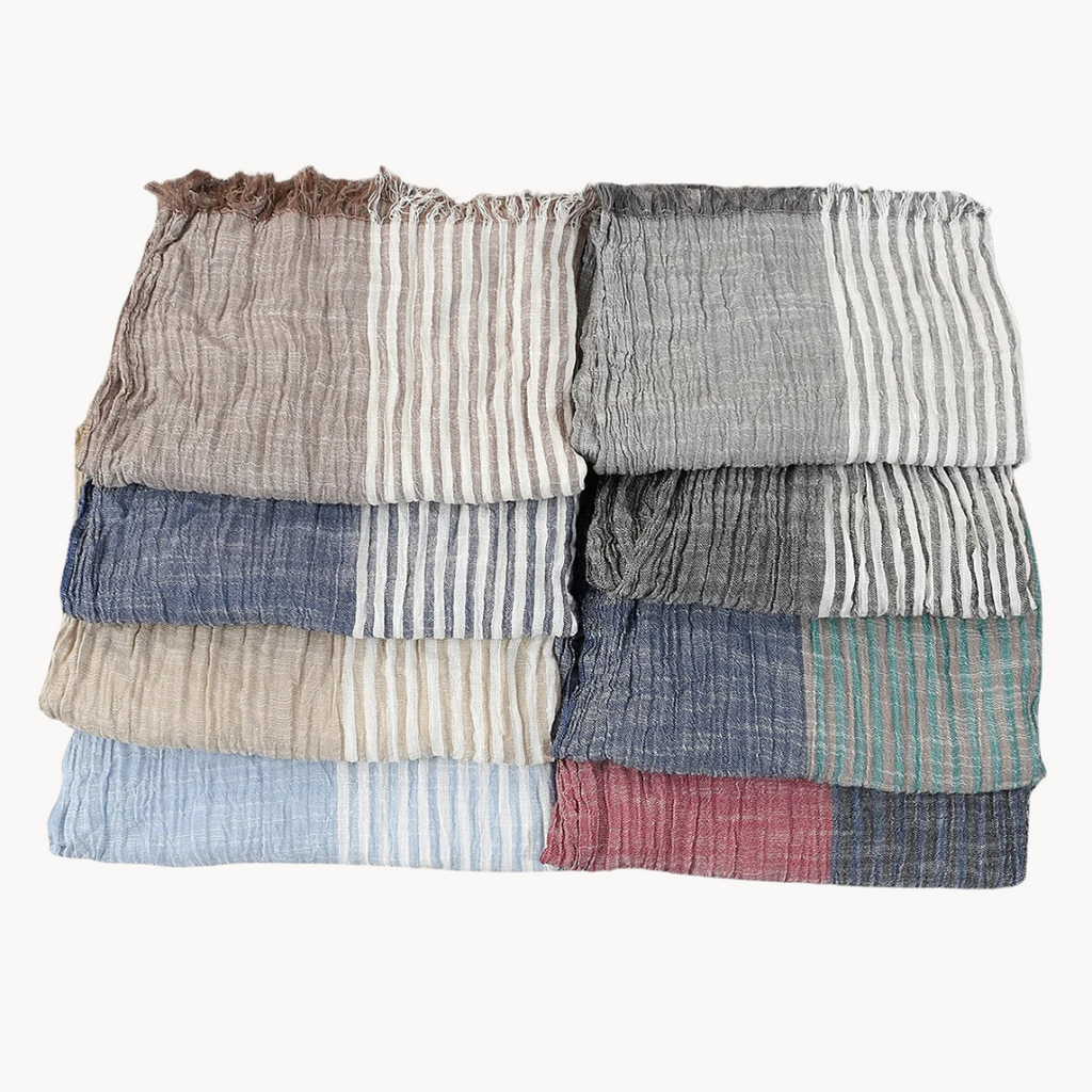 Faust cotton and linen scarf