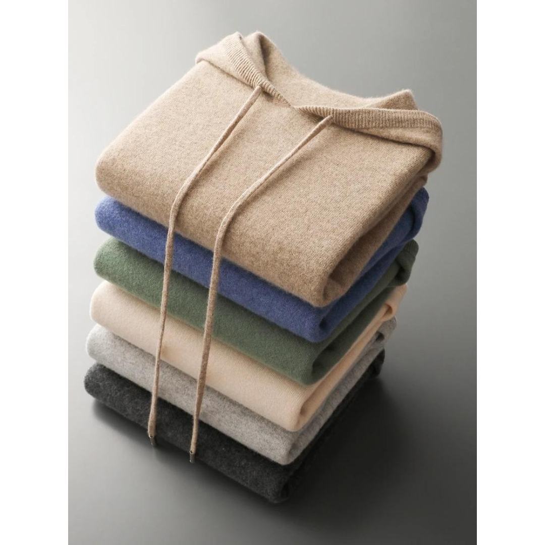 Sudadera con Capucha de Lana Merino Glacier