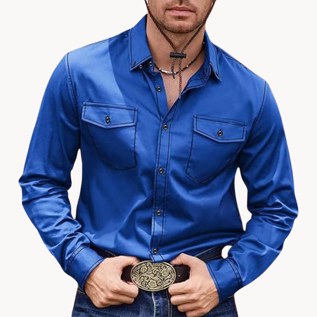 Camisa Fintan de Algodón con Cuello Botonado