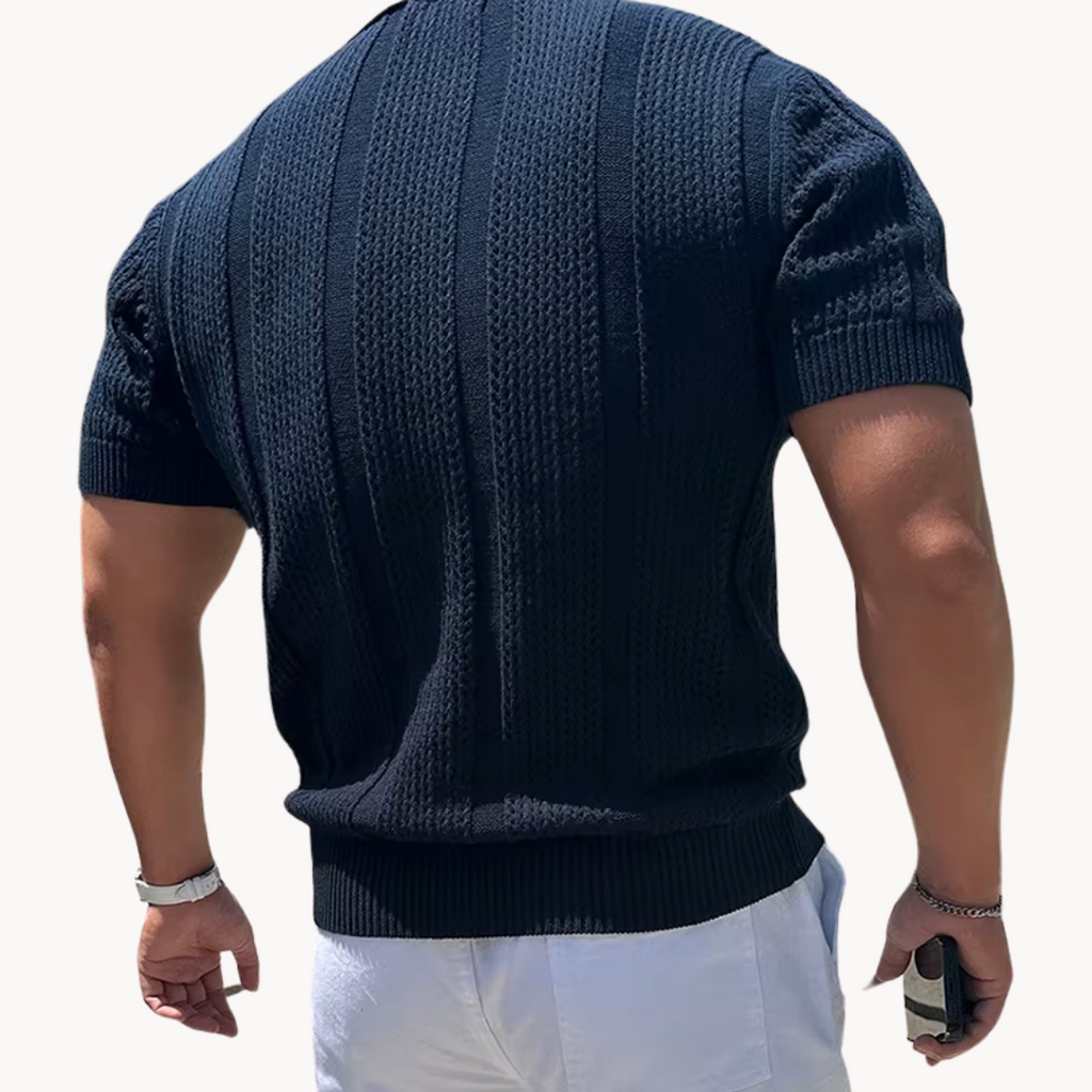 Aurel Open Collar Mesh Shirt