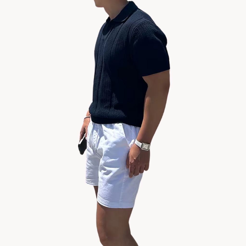 Aurel Open Collar Mesh Shirt