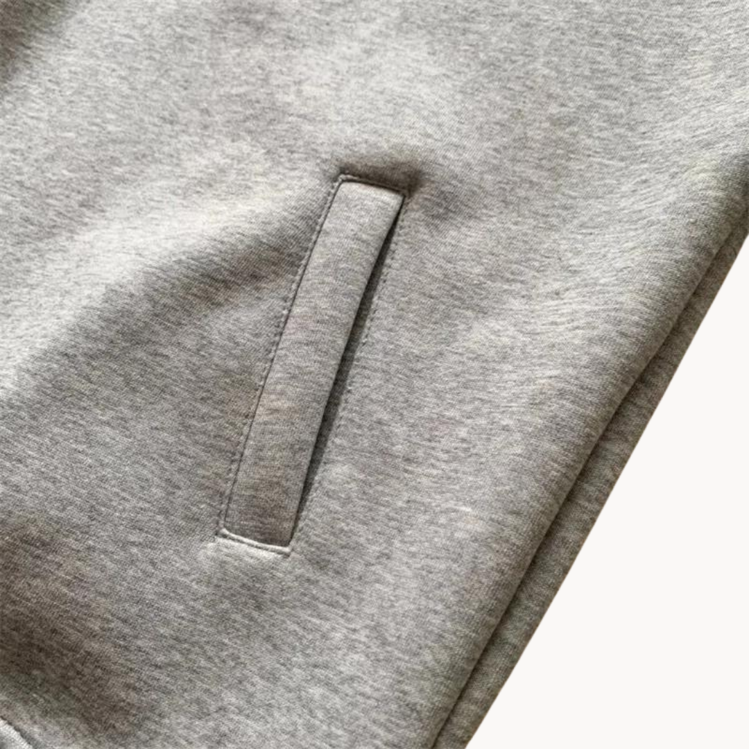 Suéter Than con Cierre de Cuarto y Capucha