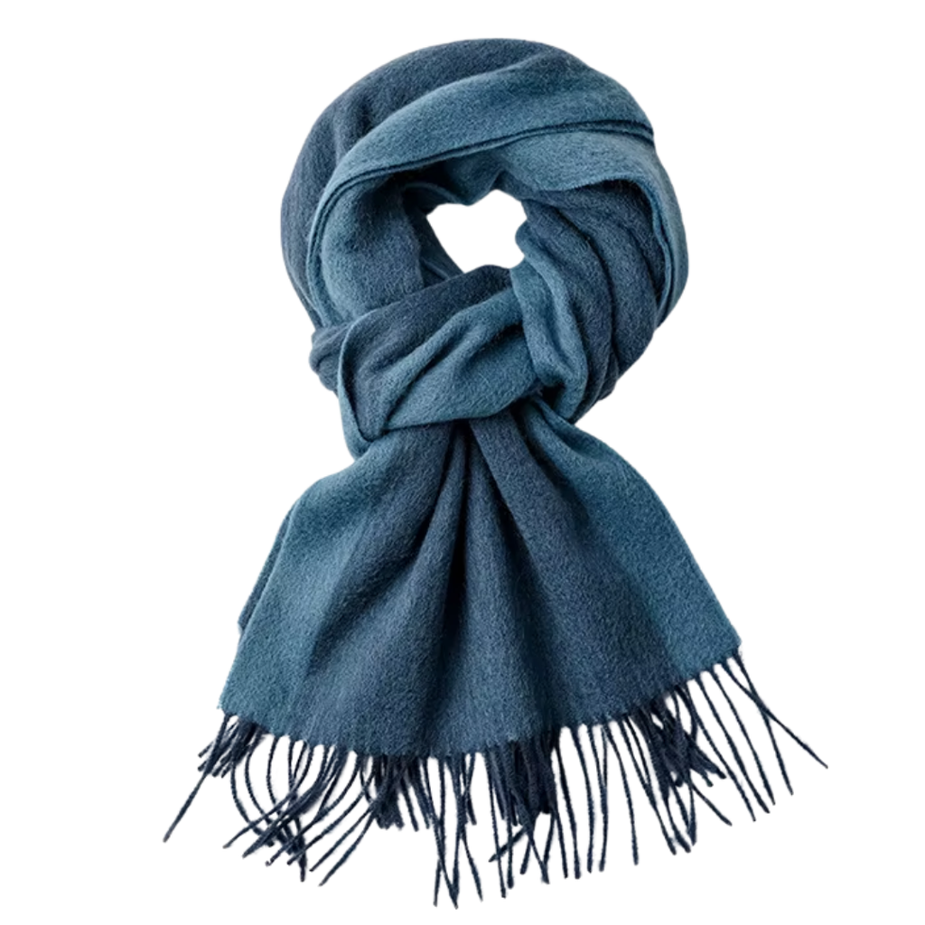 Sloane Wool Scarf, Black Cream