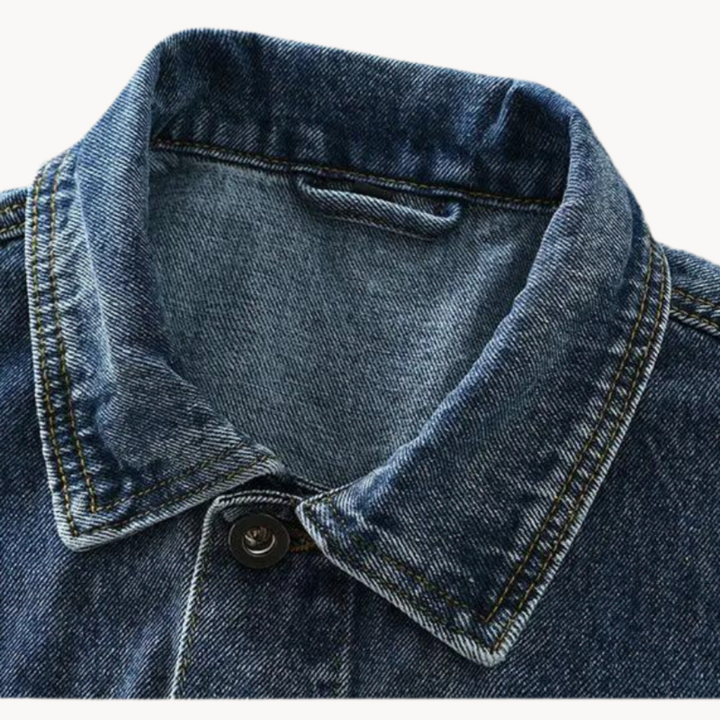 Gilet en denim châtaigne