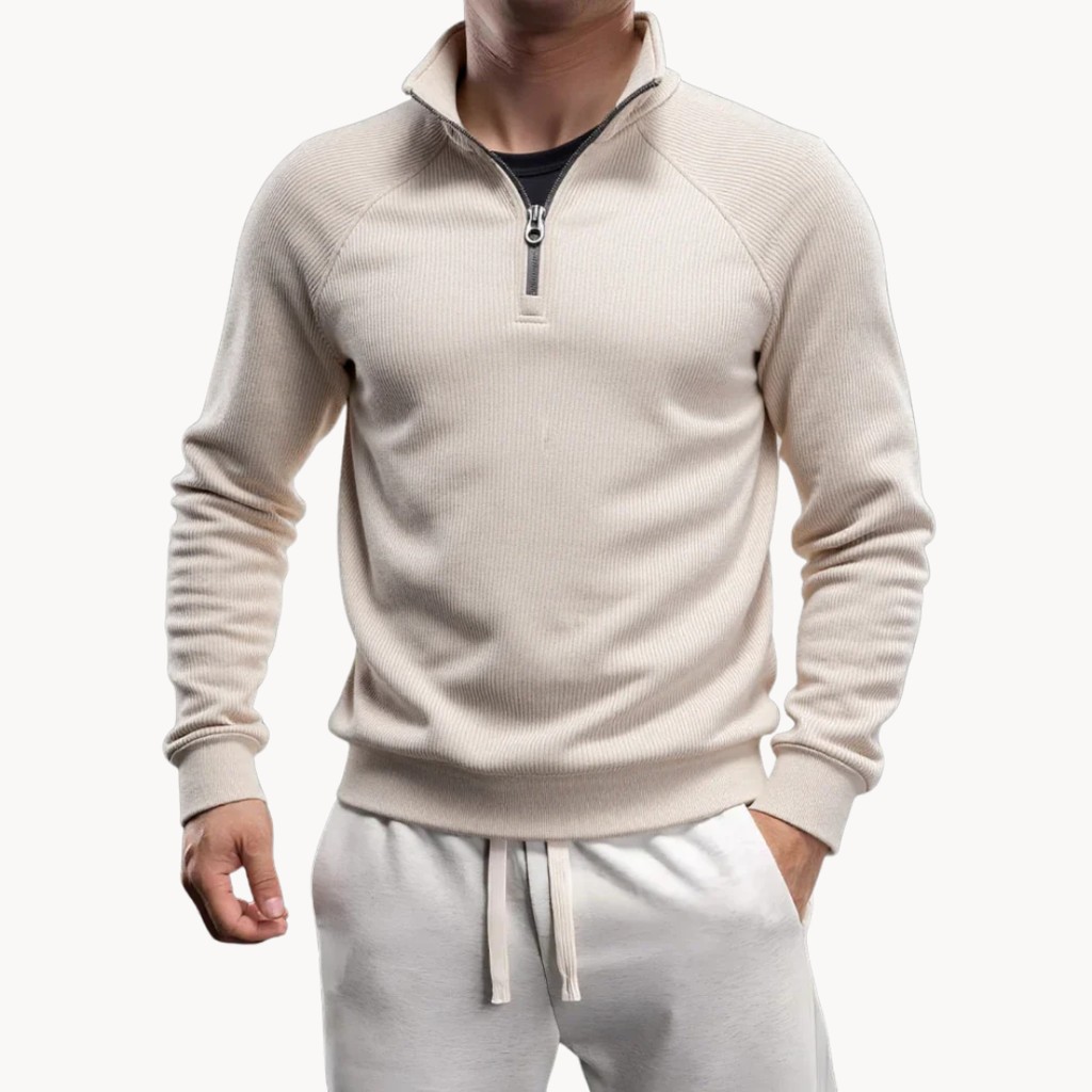 Suéter Langford con Cuello y Cremallera hasta Media Altura