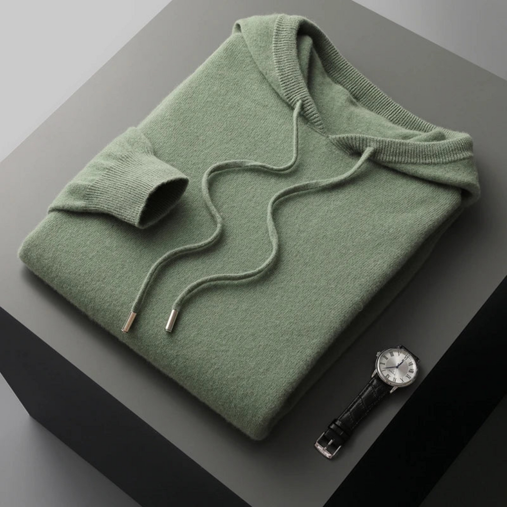 Sudadera con Capucha de Lana Merino Glacier