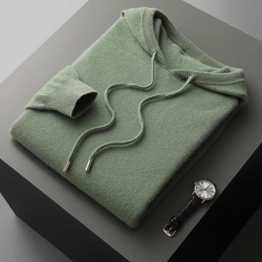 Sudadera con Capucha de Lana Merino Glacier