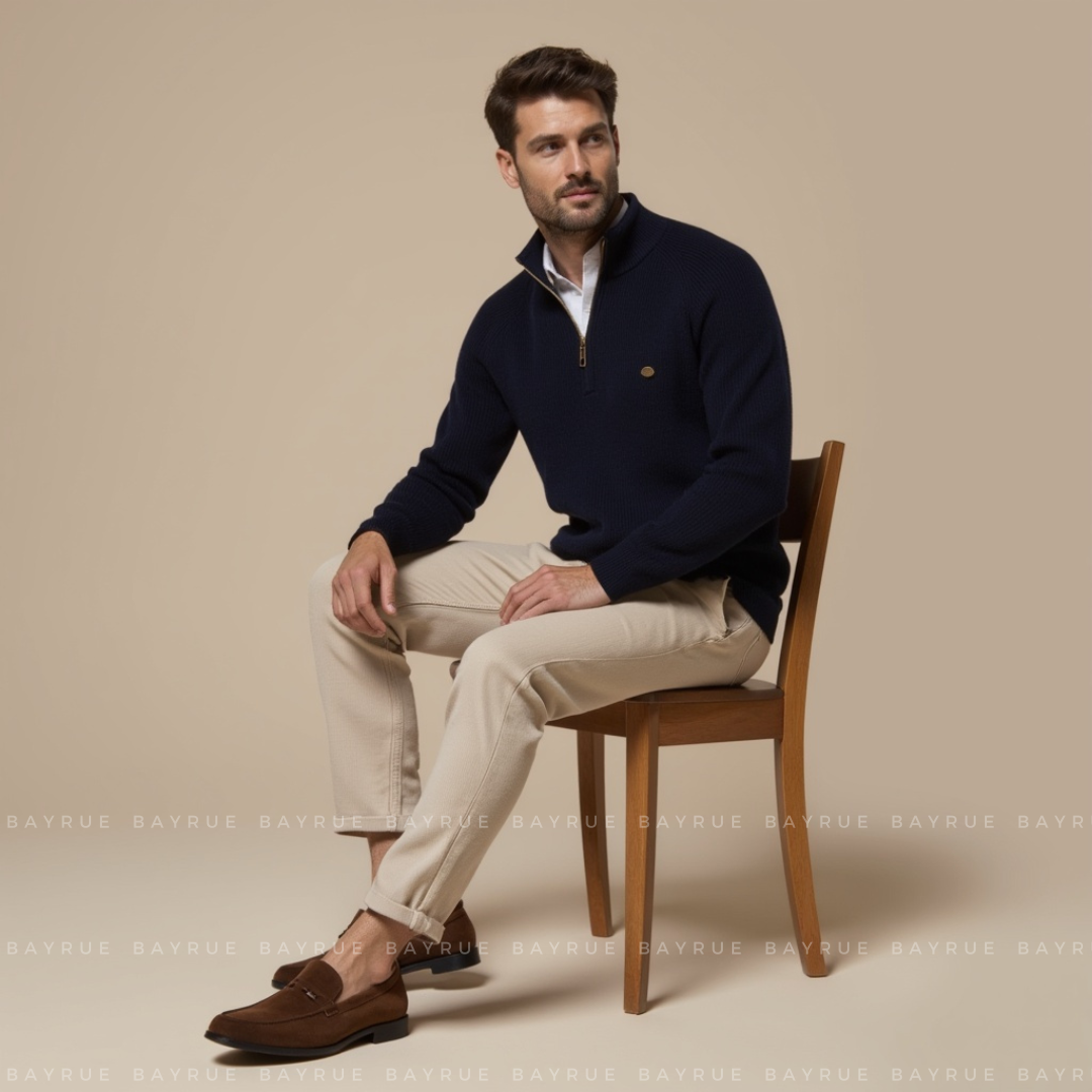 Suéter con cremallera Moss Quarter Zip