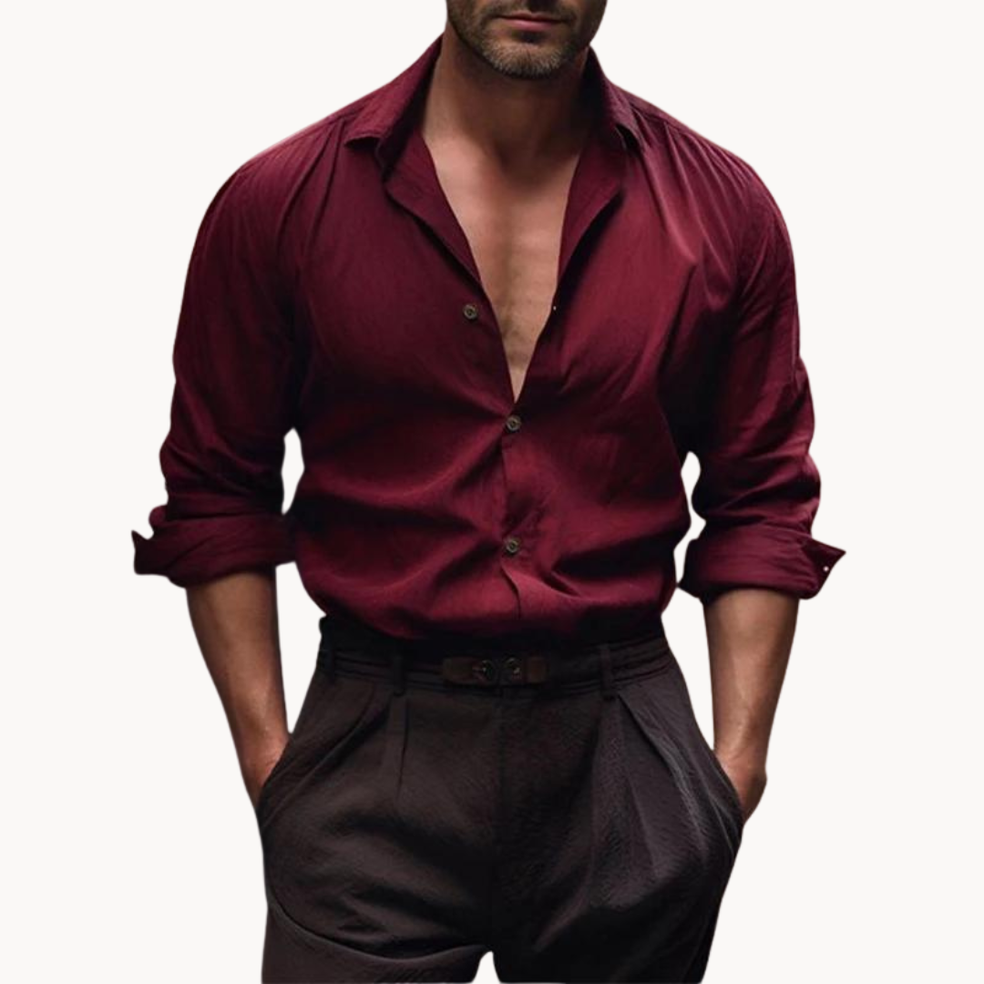 Camisa Modena de Algodón y Lino