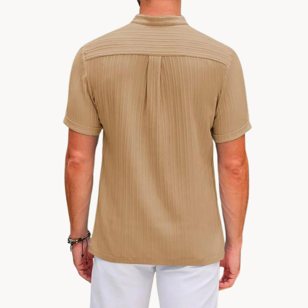 T-shirt Henley en coton Amalfi