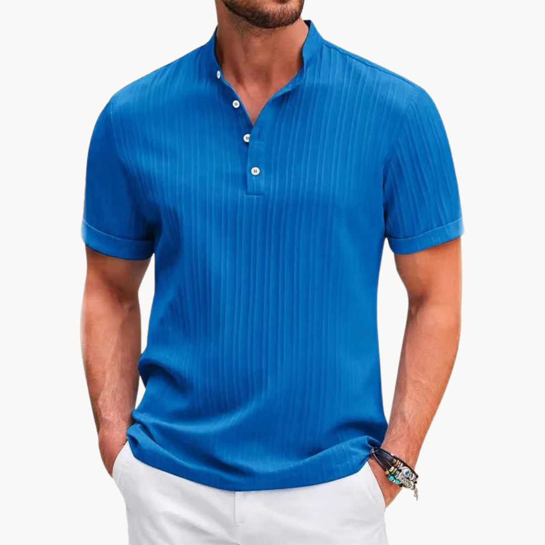 Camiseta Henley Amalfi de Algodón