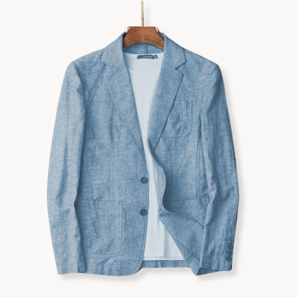 Cerulean Linen Blazer