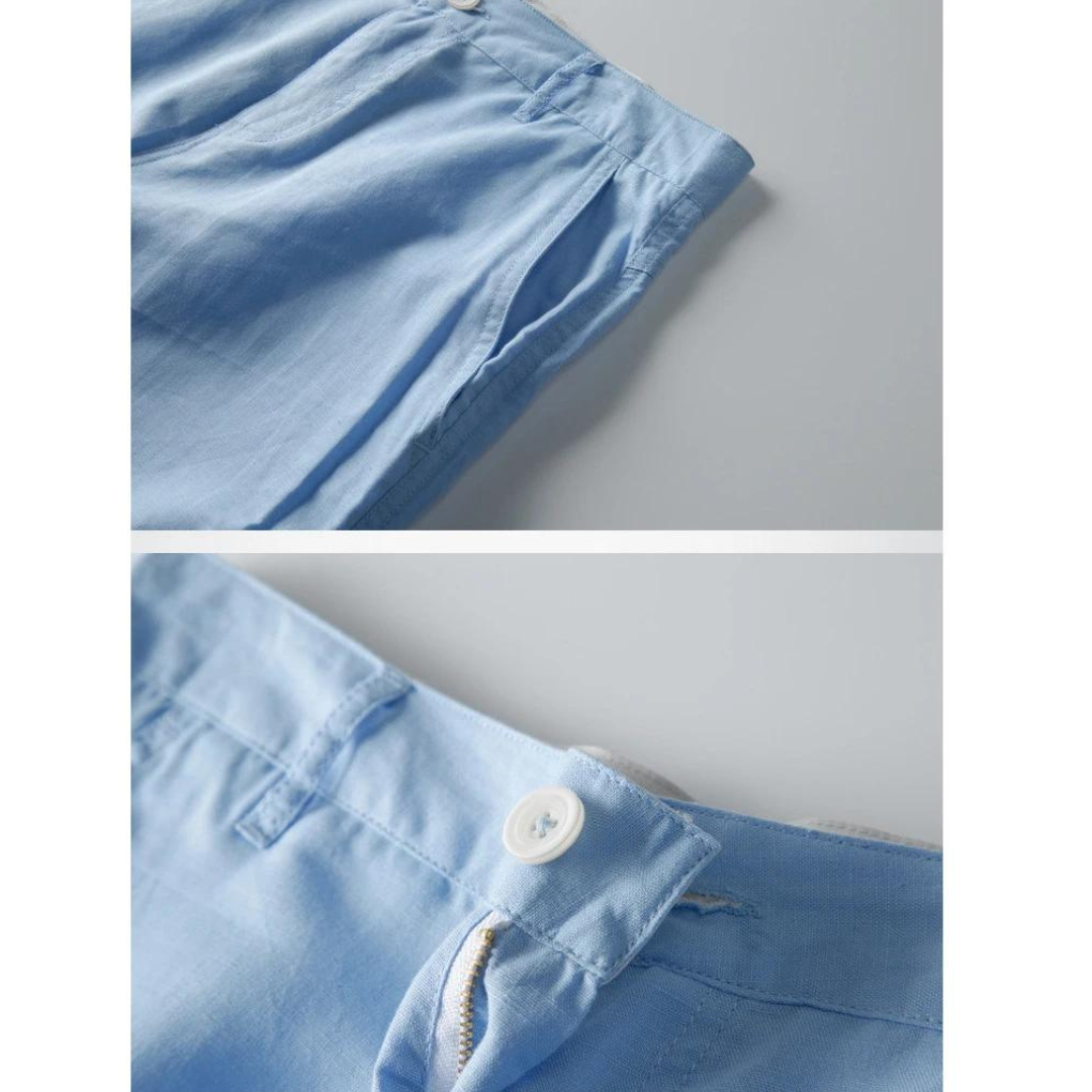 Shorts de Algodón y Lino Velante