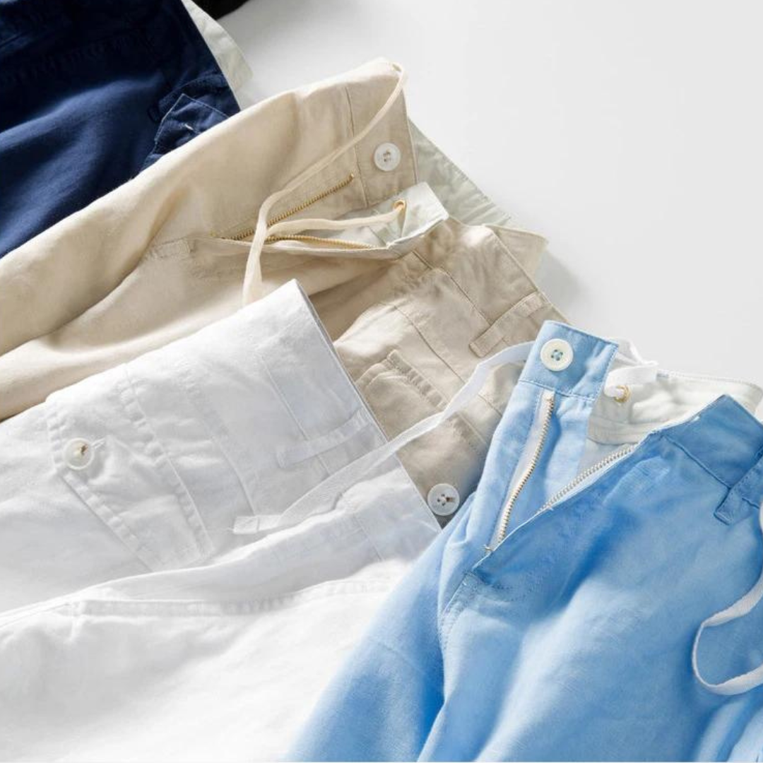 Shorts de Algodón y Lino Velante