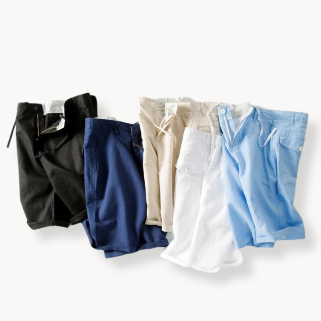 Shorts de Algodón y Lino Velante