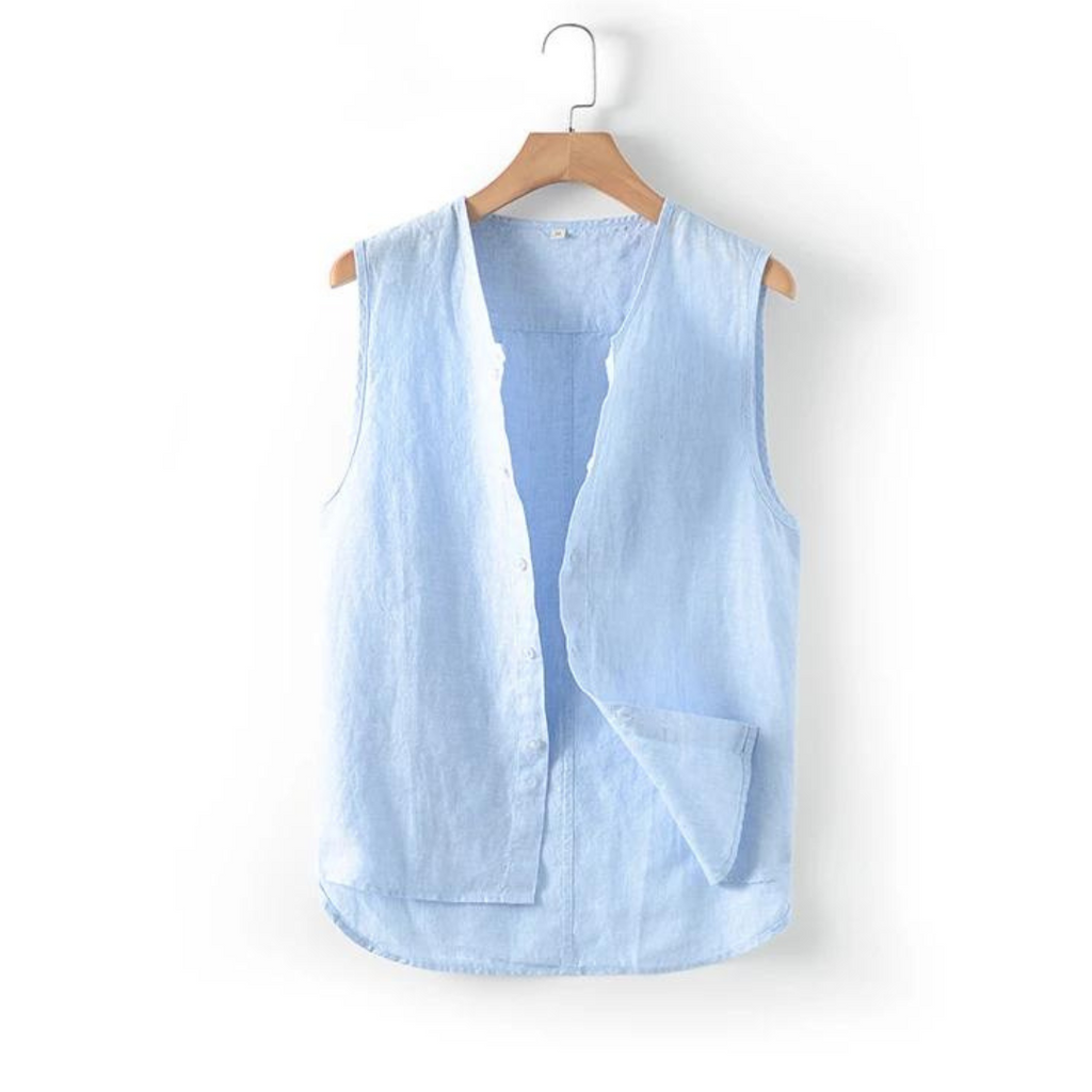 Zephyro Linen Vest