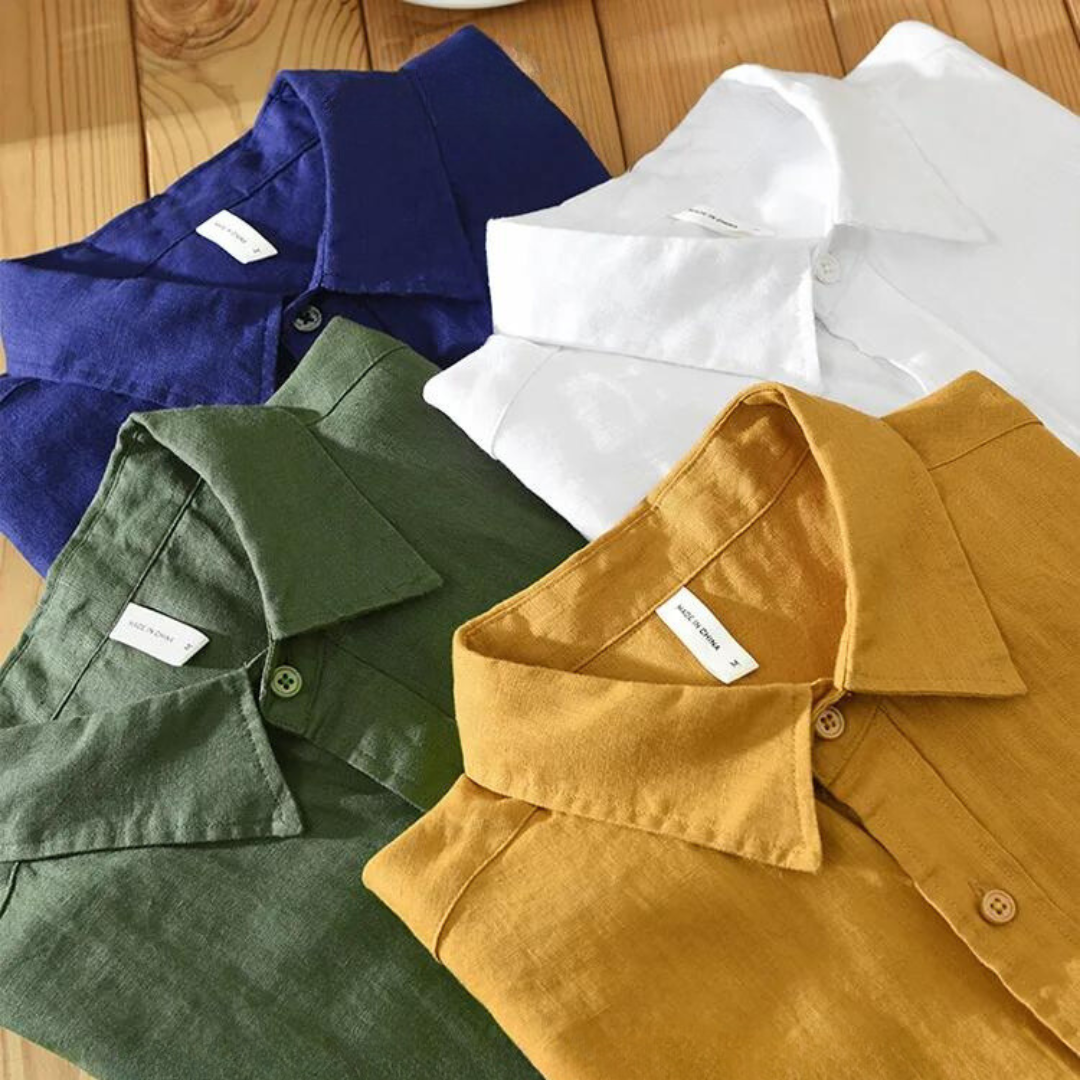 Camisa Modena de Lino Manga Corta