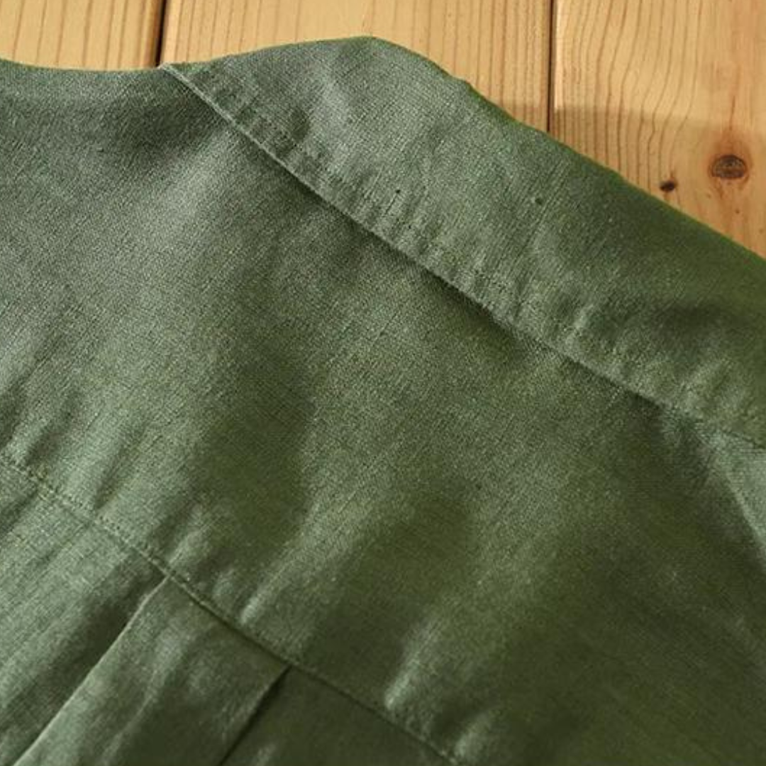 Camisa Modena de Lino Manga Corta