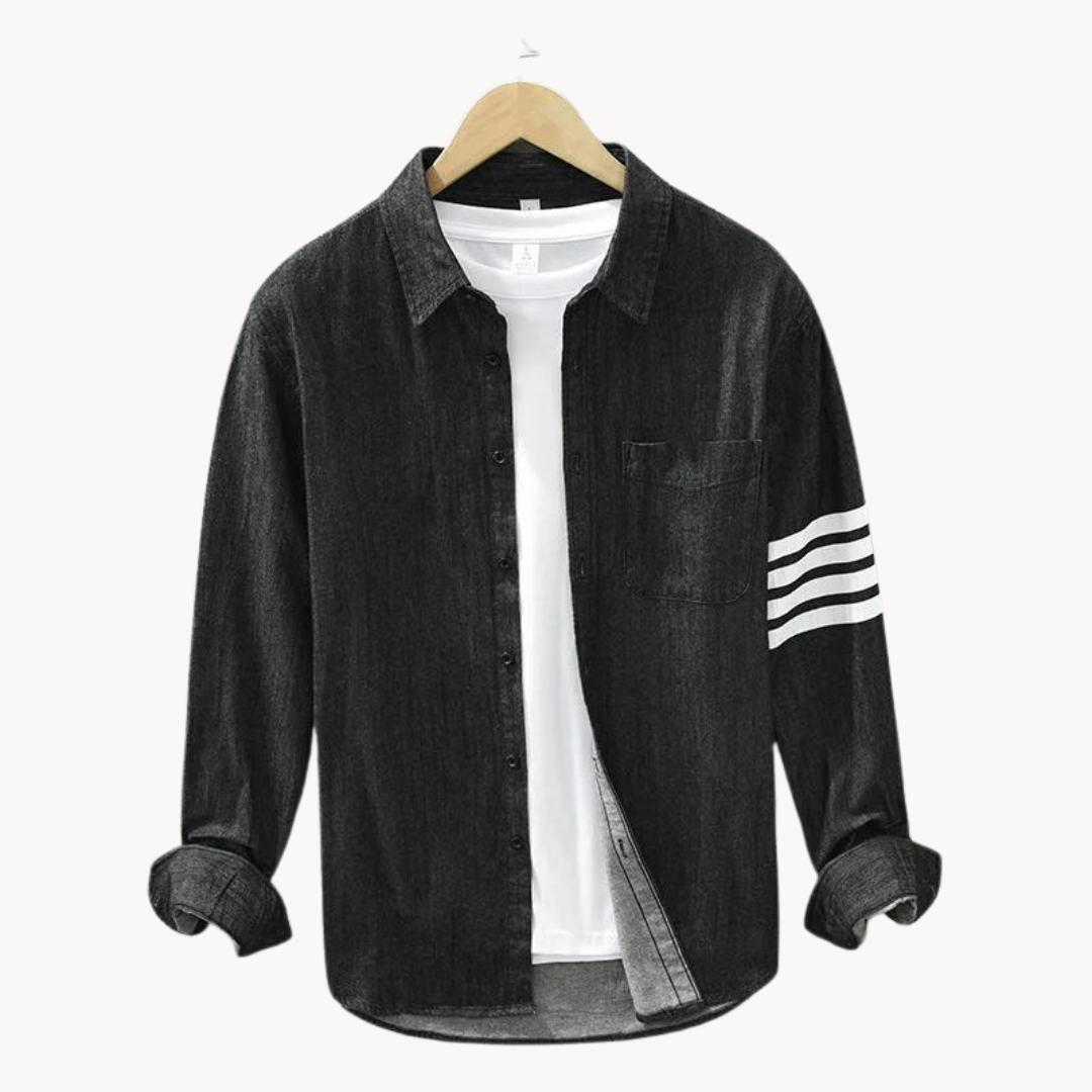 Camisa Denim con Cuello Clásico