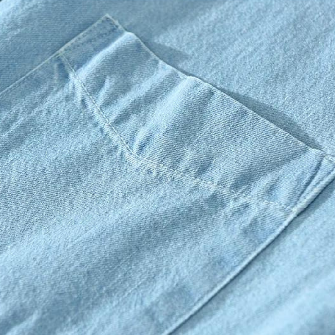 Camisa Denim con Cuello Clásico