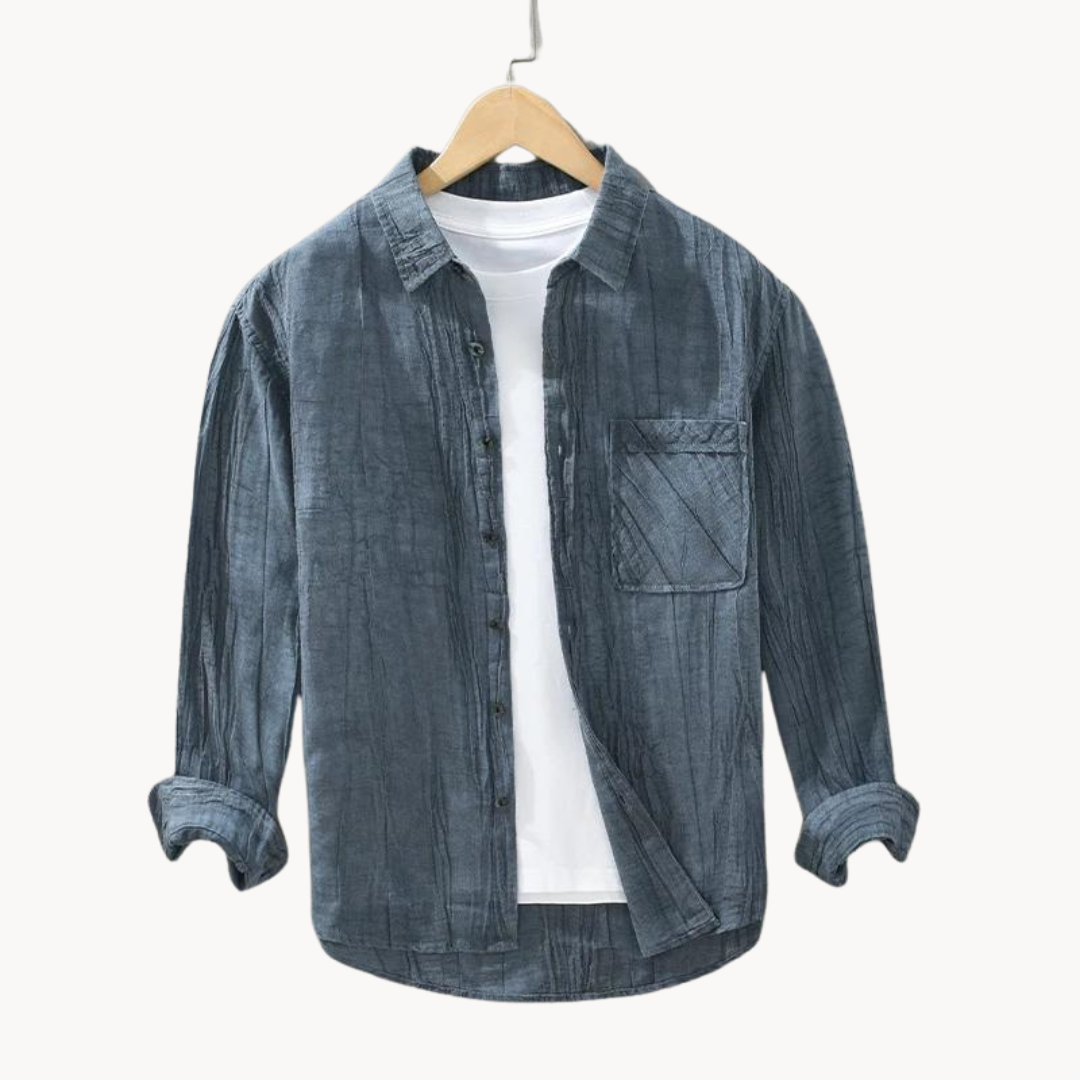 Cesare Linen Button-Down Shirt