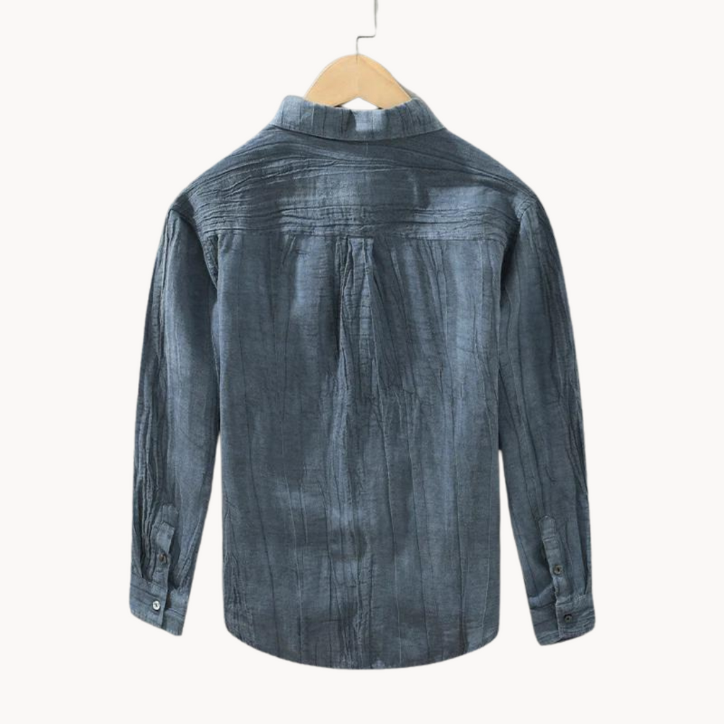 Chemise à boutons en lin Cesare