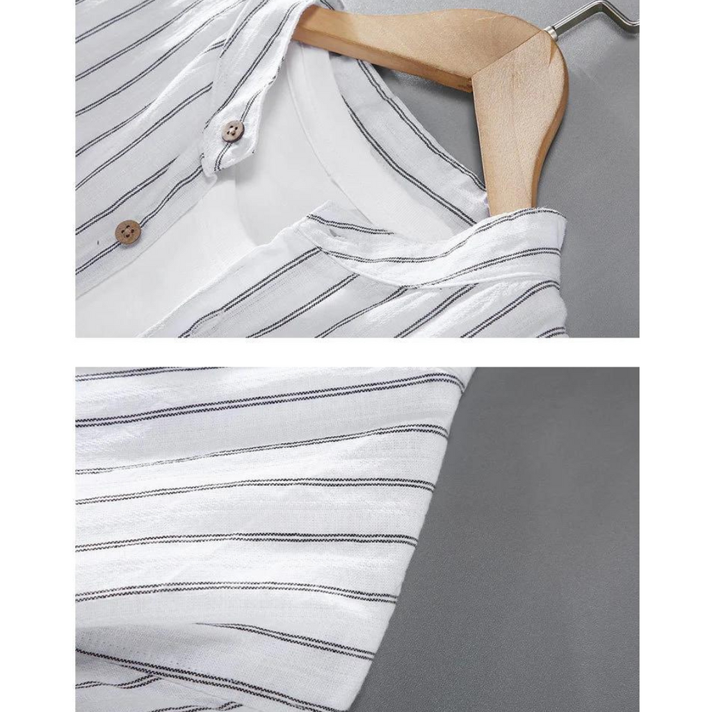 Camisa Conall de Lino y Algodón con Botones