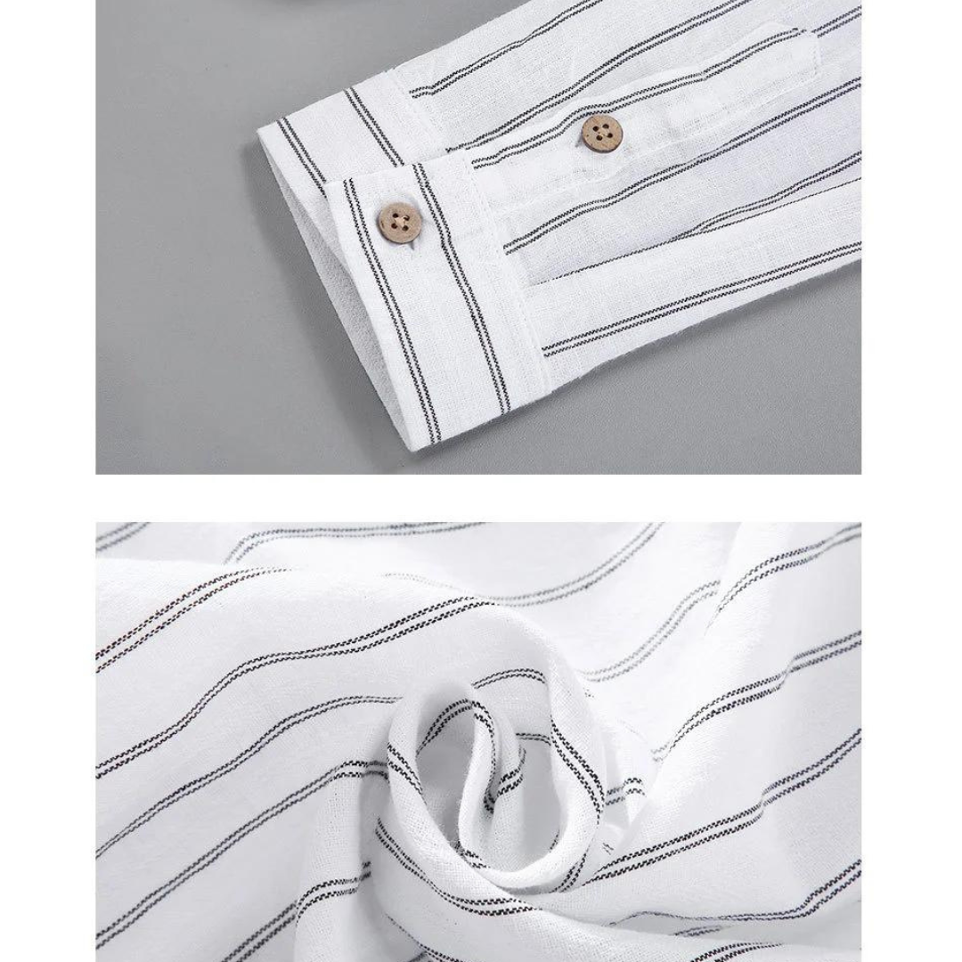 Camisa Conall de Lino y Algodón con Botones