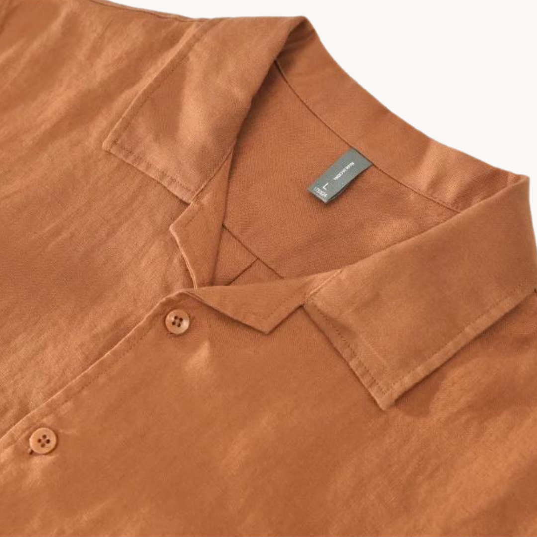 Chemise en coton Rico à col cubain