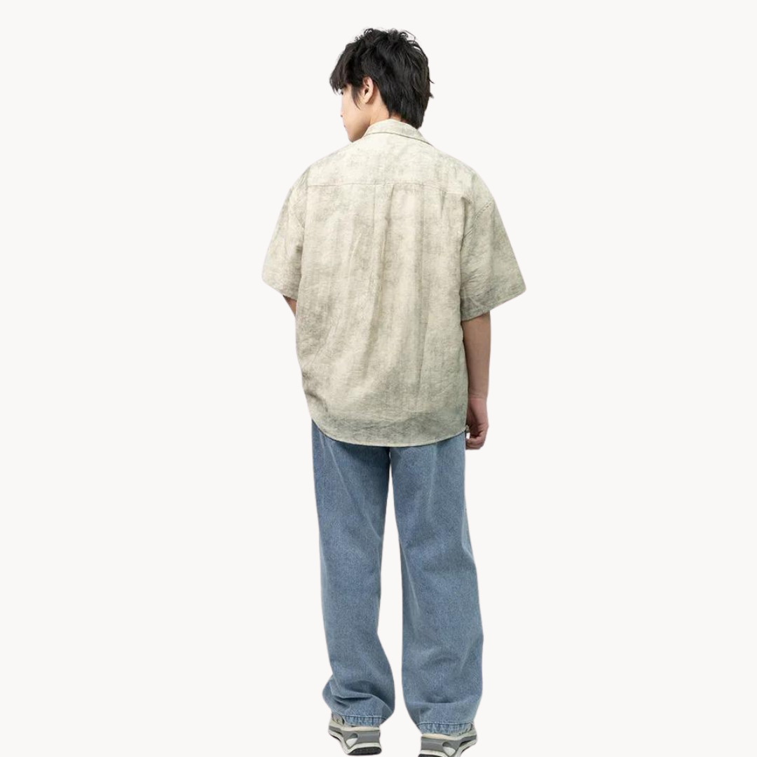 Camisa Sundeck de Lino Suave con Cuello Campestre