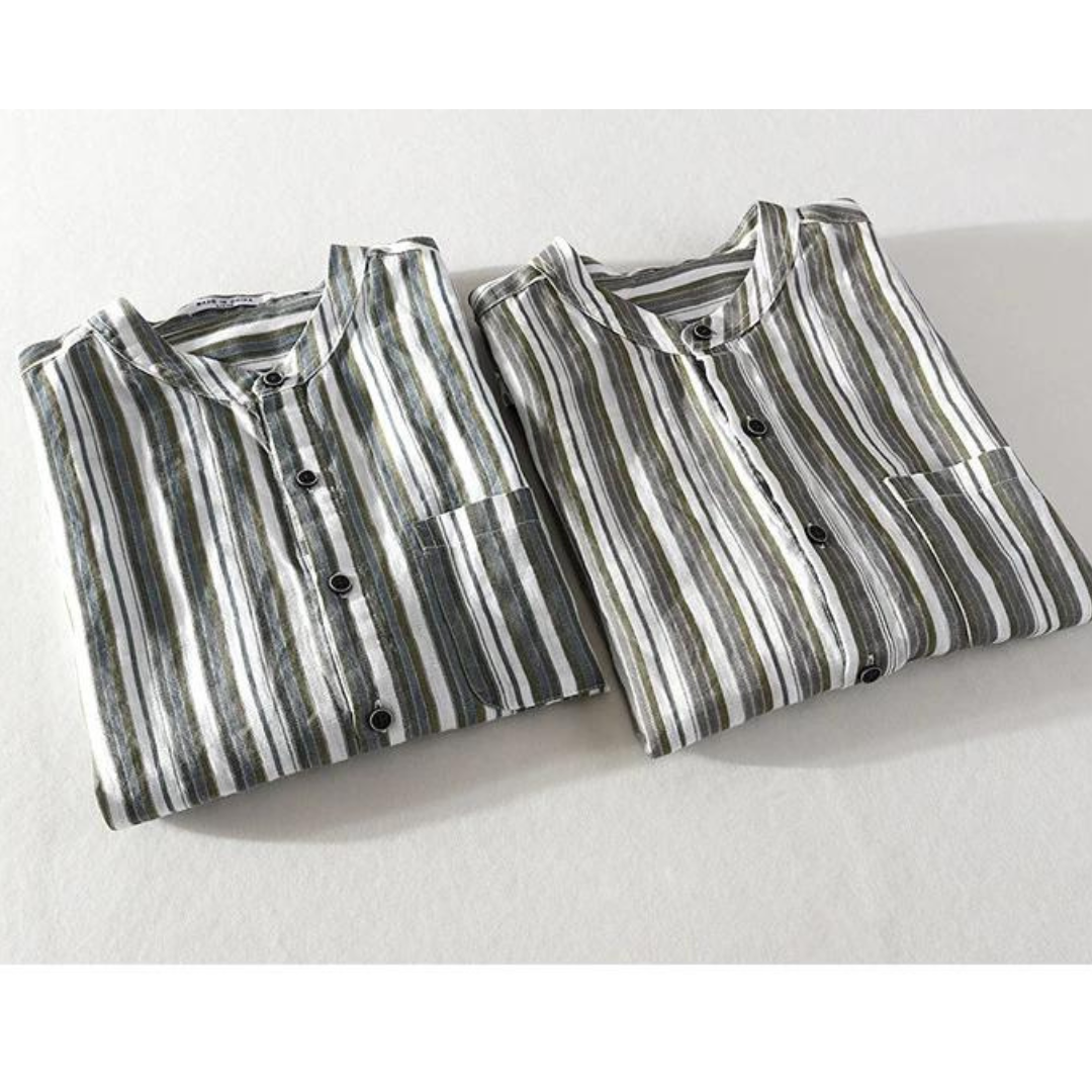 Camisa Caelan de Algodón y Lino