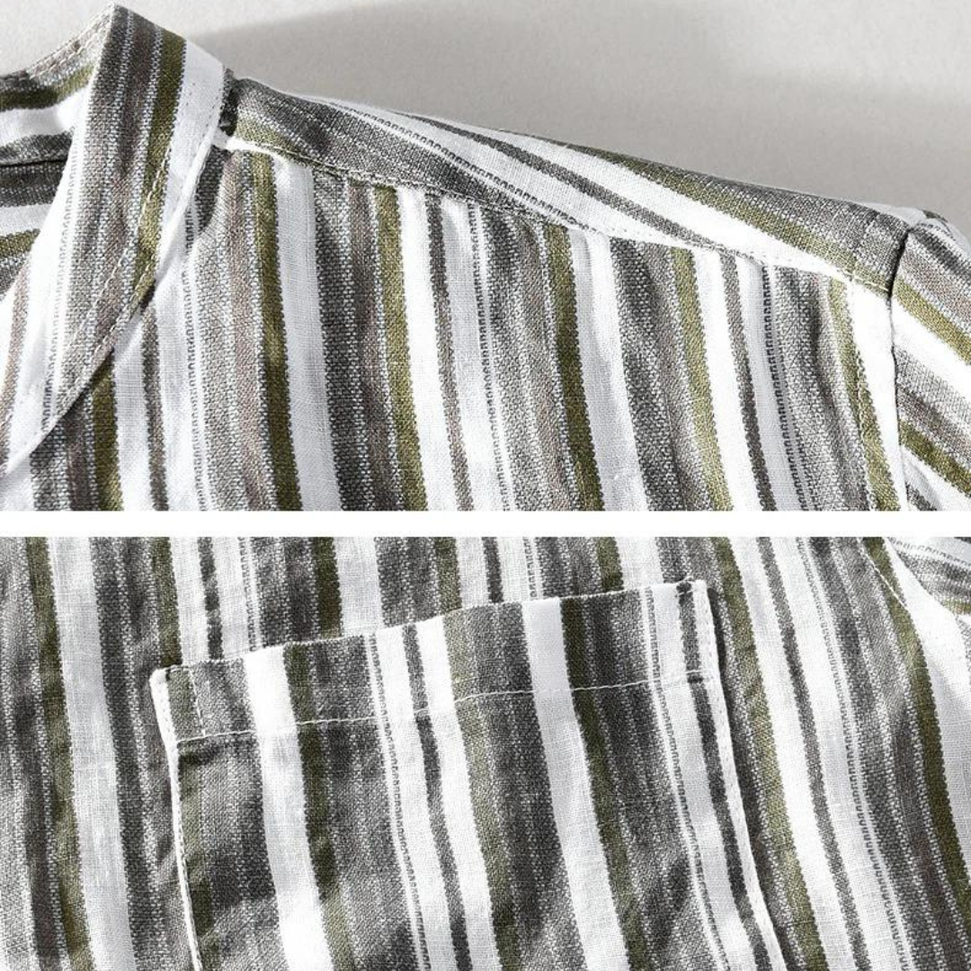 Camisa Caelan de Algodón y Lino