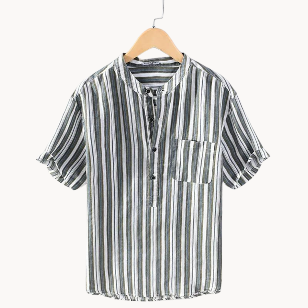 Camisa Caelan de Algodón y Lino