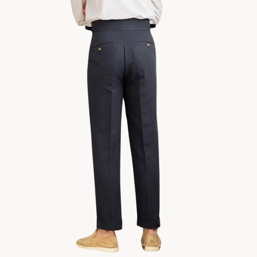 Vento Pleated Linen and Cotton Trousers