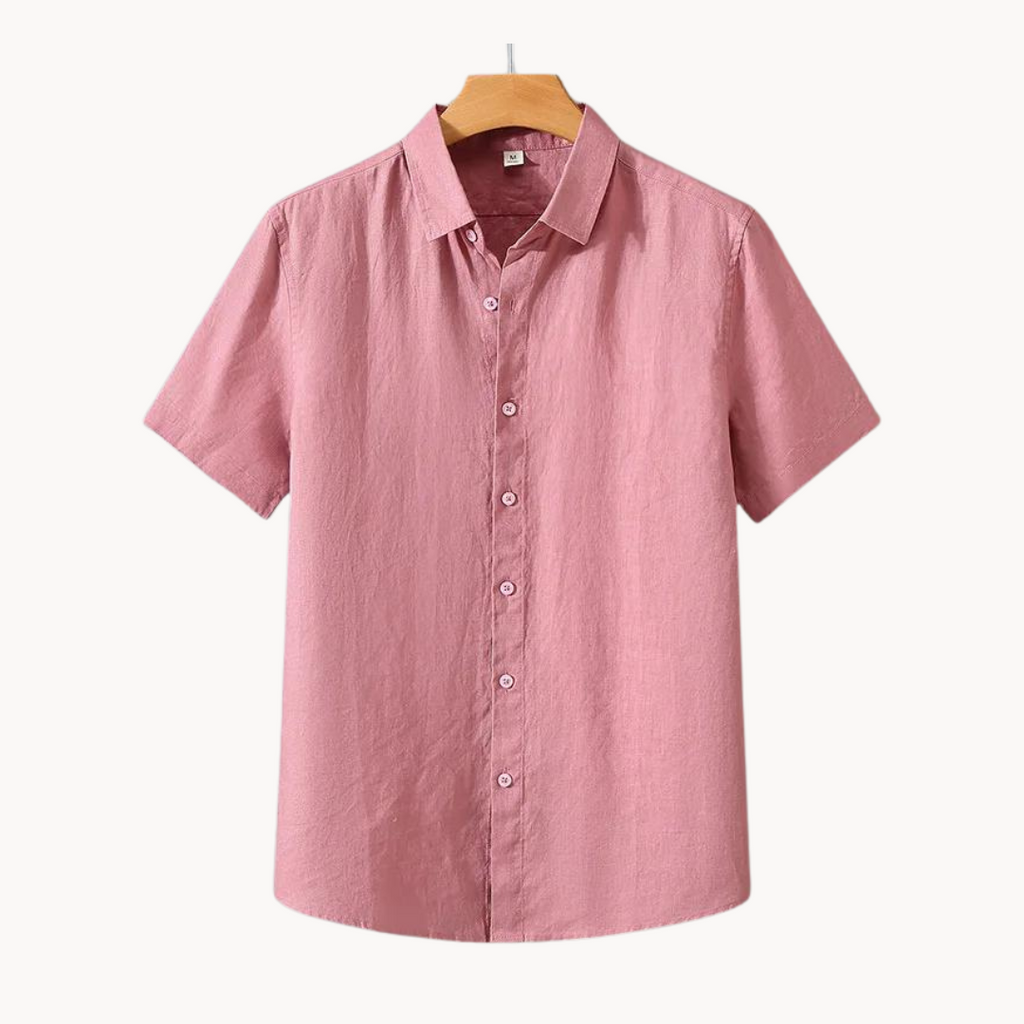 Chemise boutonnée en lin royal