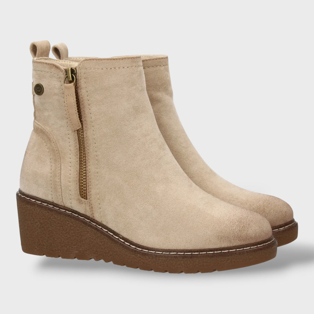 Botines de cuña media elegantes