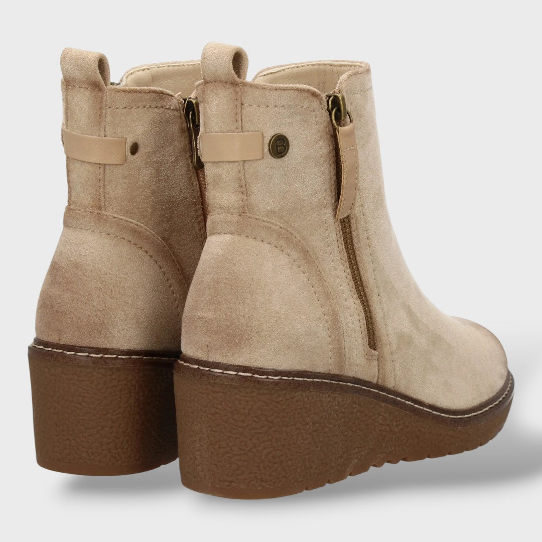 Botines de cuña media elegantes