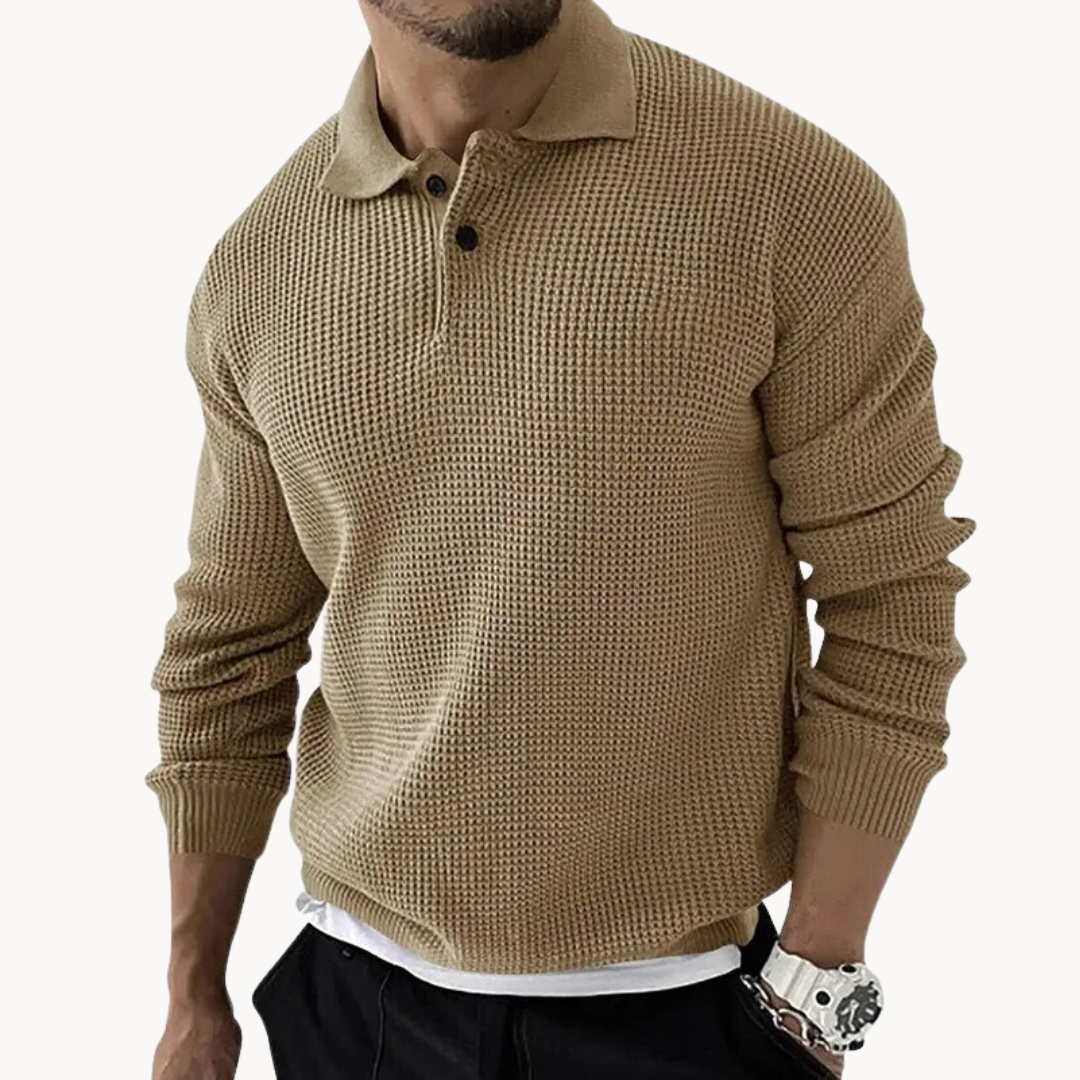 Suéter Polo Knitted Waffle