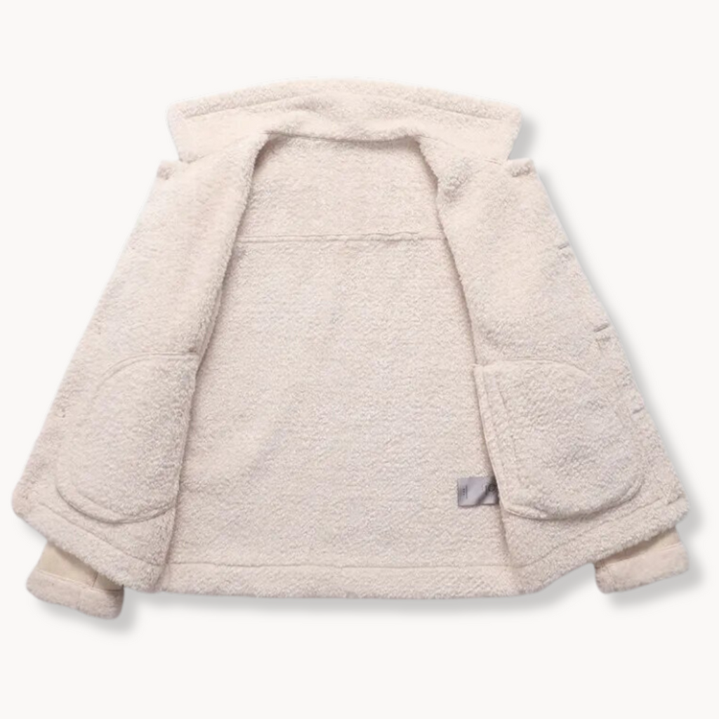 Chaqueta de cuero con forro de borrego clásica