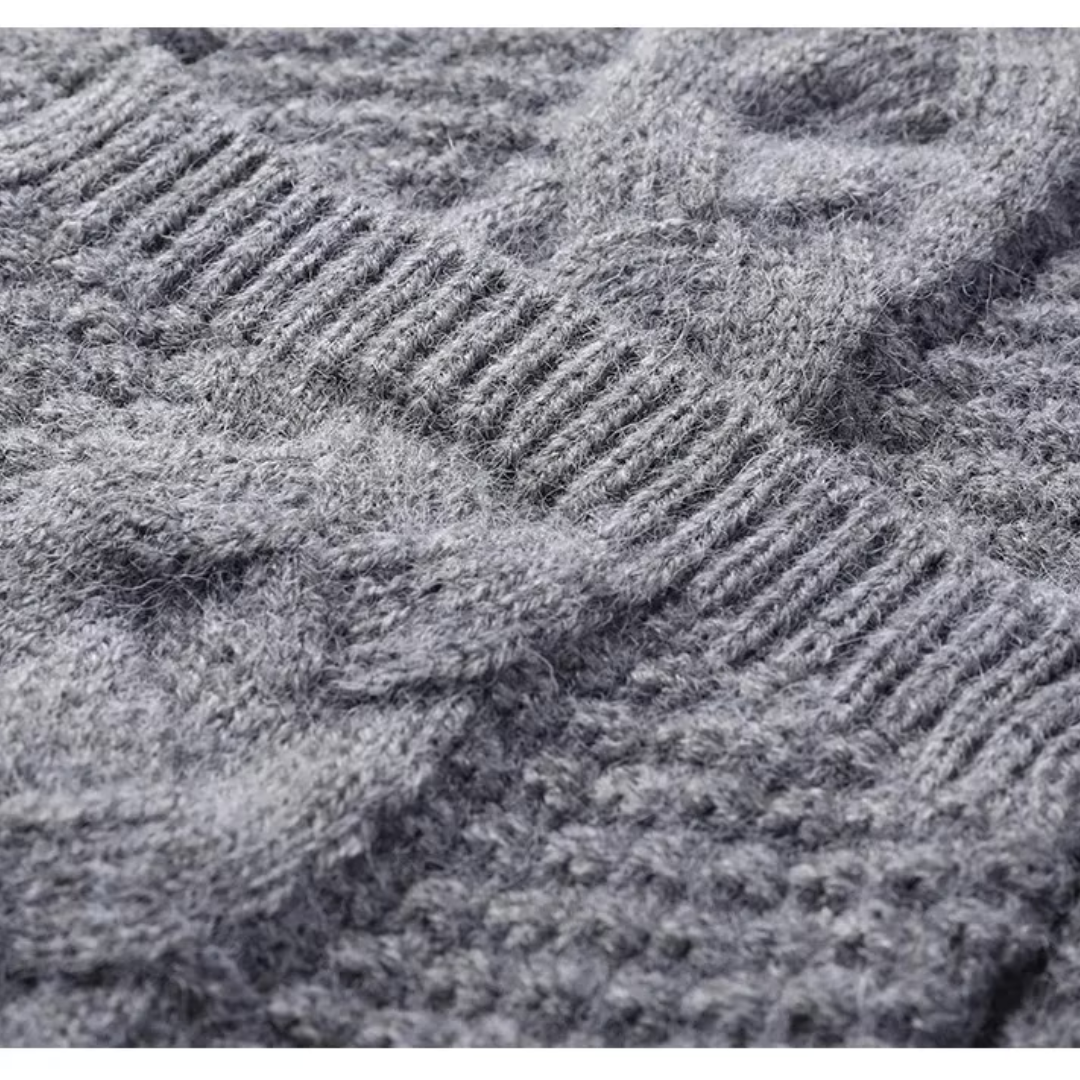 Cárdigan de Lana Trenzada