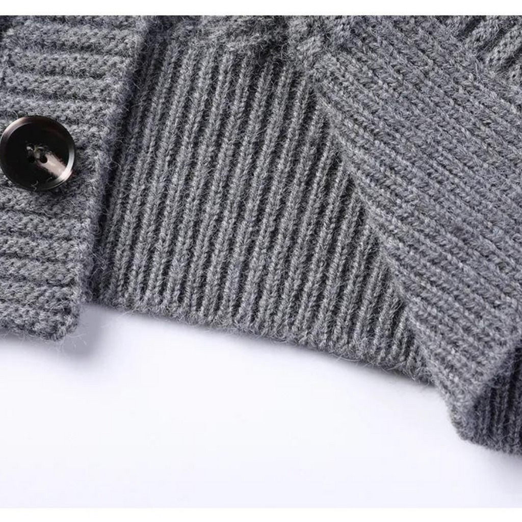 Cárdigan de Lana Trenzada