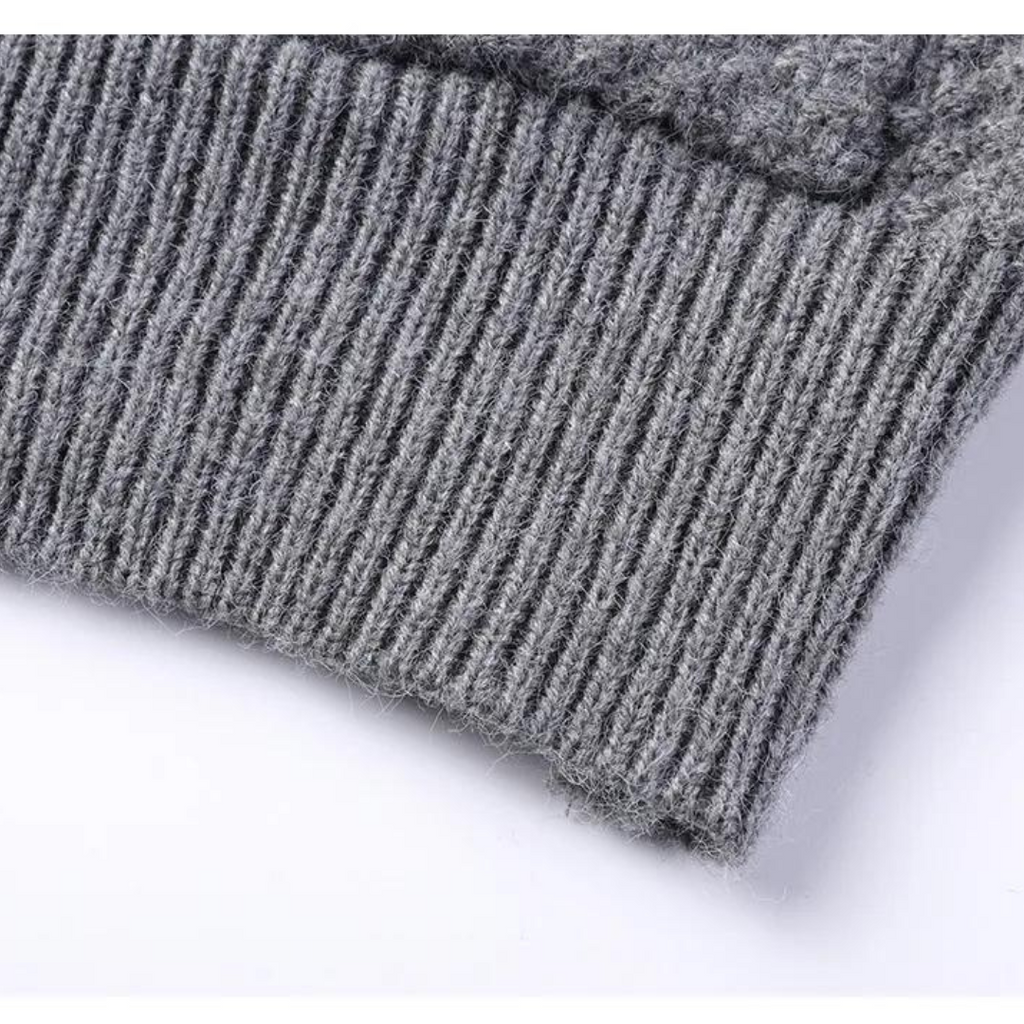 Cárdigan de Lana Trenzada